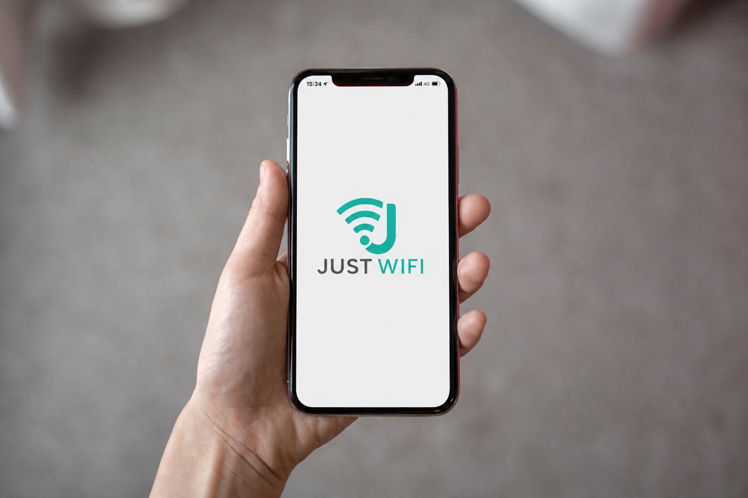 Smartphone showing a WiFi login splash page